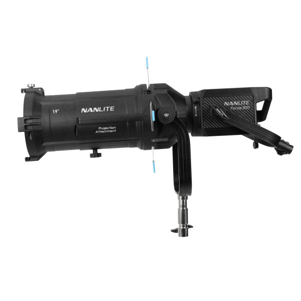 Nanlite Projection Attachemnt for Bowens Mount with 19 Degree Lens from www.thelafirm.com