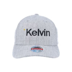 Kelvin Mitchell & Ness 110 Flexfit Adjustable Hat (Gray with Kelvin Logo) from www.thelafirm.com