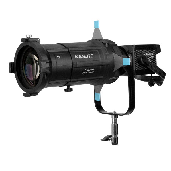 Nanlite Projection Attachemnt for Bowens Mount with 19 Degree Lens from www.thelafirm.com