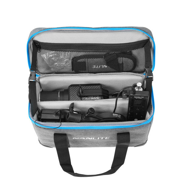 Nanlite Forza 60 II Spotlight incl. reflector,    AC, DC battery grip, Bowens adapter and case from www.thelafirm.com