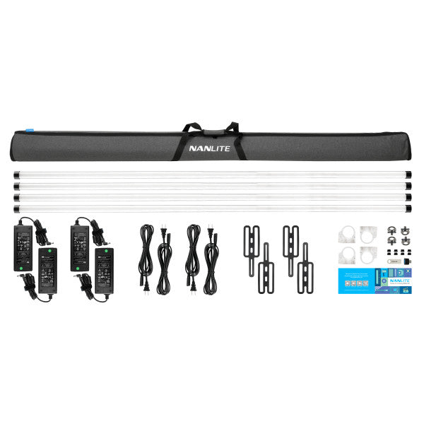 Nanlite PavoTube II 60X 8' RGBWW LED Pixel Tube 4-Light Kit With Carrying Bag from www.thelafirm.com