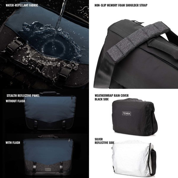 Tenba DNA 16 Slim Messenger Bag - Blue from www.thelafirm.com