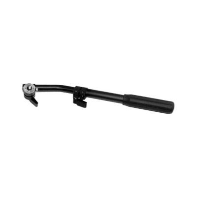 Extending pan bar for ALL AGILE series fluid heads. Tacky rubber grip. Extends to accept connection of studio zoom or focus control. Convertible for left-side or right-side use from www.thelafirm.com
