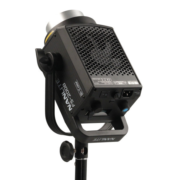 Nanlite FS-200B Bi-Color Studio Spotlight, 2700K-6500K, Bluetooth, 2.4G, Bowens Mount from www.thelafirm.com