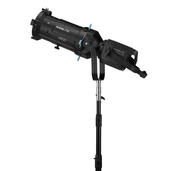 Nanlite Projection Attachment for Bowens Mount with 36 Degree Lens from www.thelafirm.com