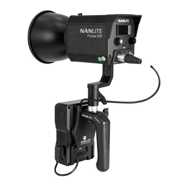 NANLITE V MOUNT BATTERY GRIP WITH 4 PIN XLR       CONNECTOR from www.thelafirm.com