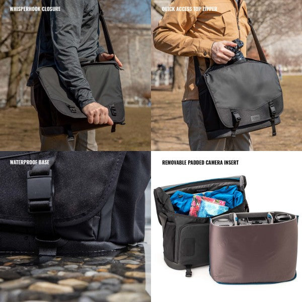 Tenba DNA 16 Slim Messenger Bag - Black from www.thelafirm.com