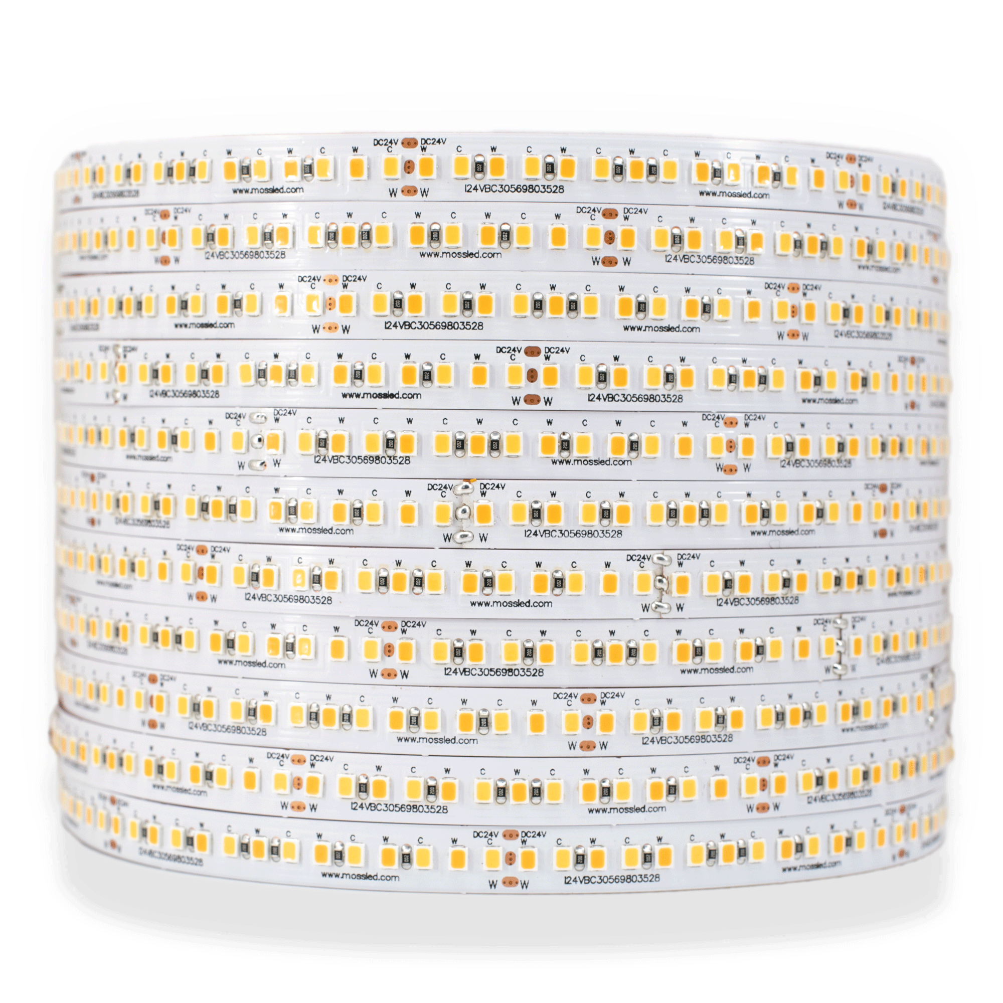 FlexLED Bi-Colour 2700K - 5600K 24v (CCT Adjustable) IP43 (Indoor) 196 LED/meter Bare Wire from www.thelafirm.com