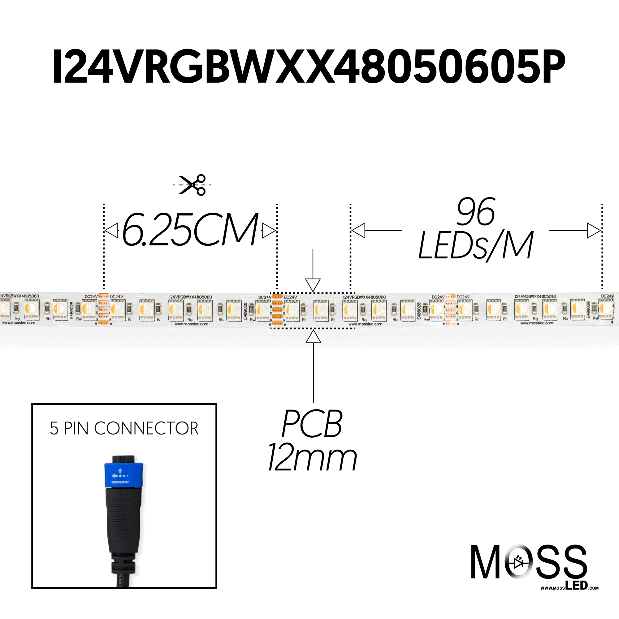 FlexLED 96 RGB + White All-In-One 24V IP43 (Indoor) 4100k Bare Wire from www.thelafirm.com