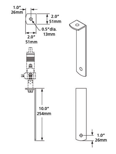 Hanging Bracket Kit (ships with (2) 400CC) from www.thelafirm.com