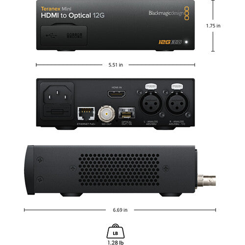 Teranex Mini - HDMI to Optical 12G from www.thelafirm.com