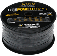 Wire Roll, 18AWG, 6-Conductor, Black, 100 ft. (Flat) from www.thelafirm.com