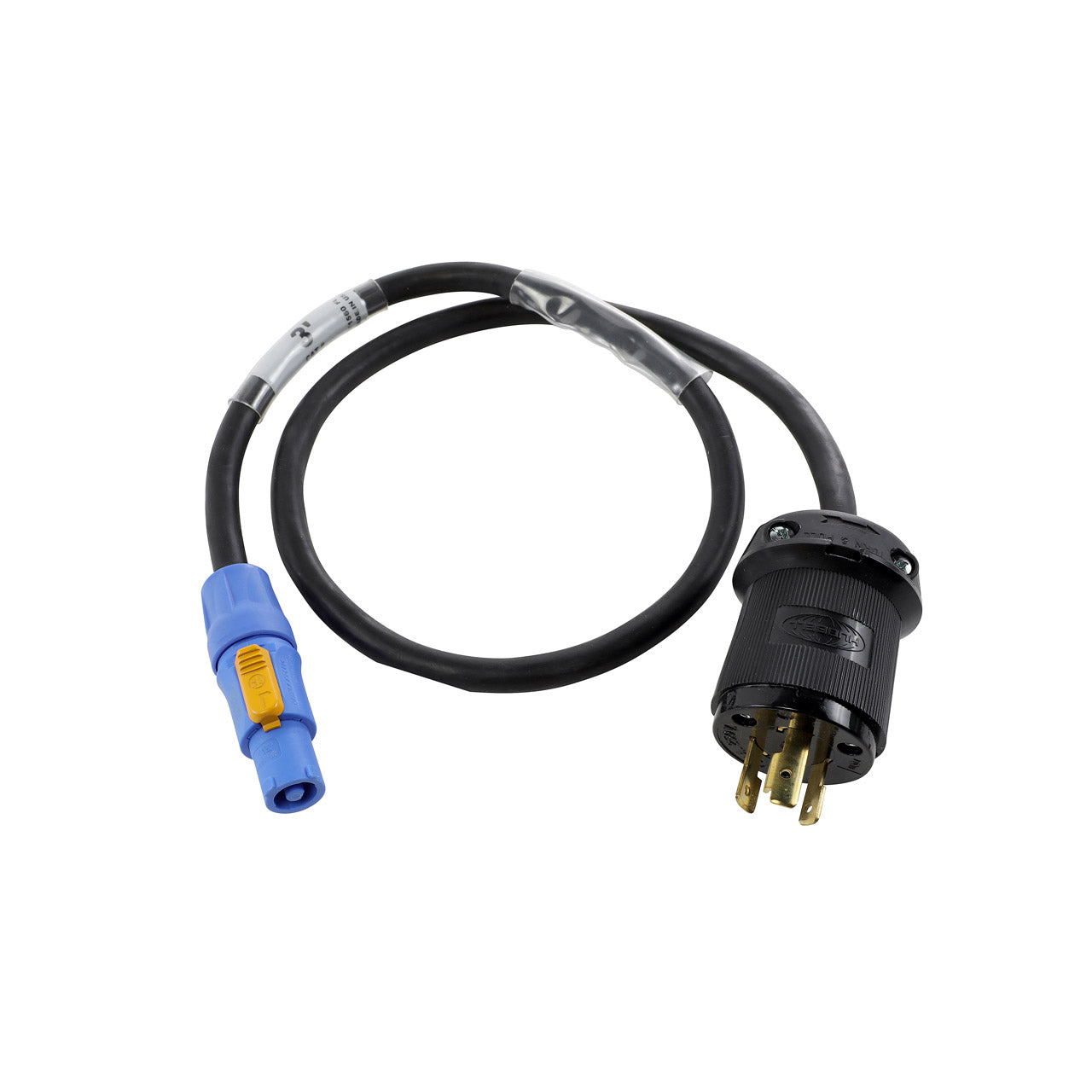 12/3 SJOOW 36" L6-20 Plug to powerCON® Blue Connector from www.thelafirm.com