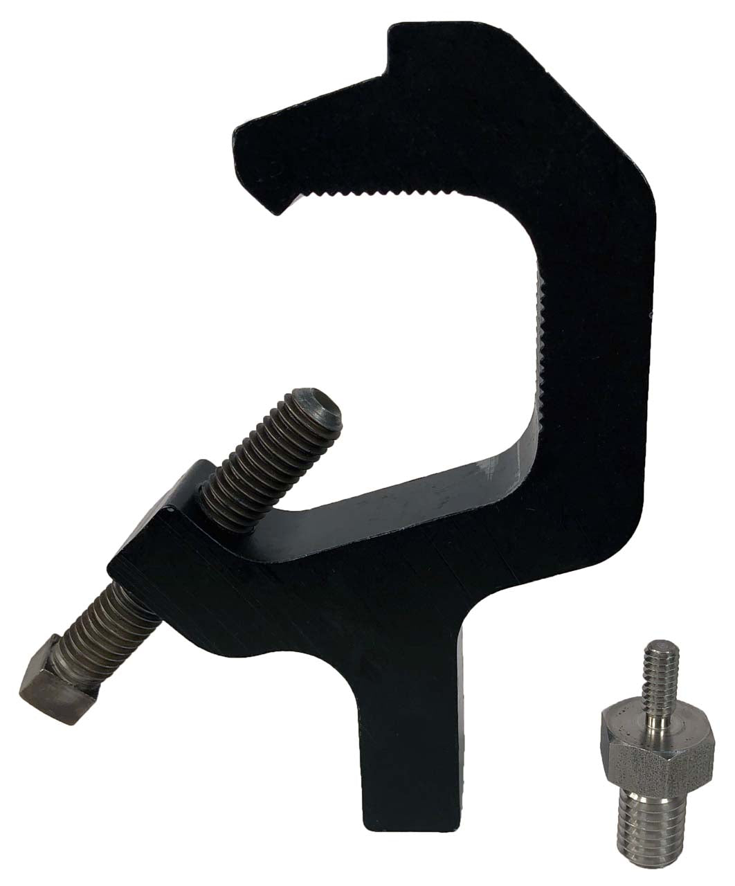 Aluminum C-clamp with Threaded Adapter from www.thelafirm.com