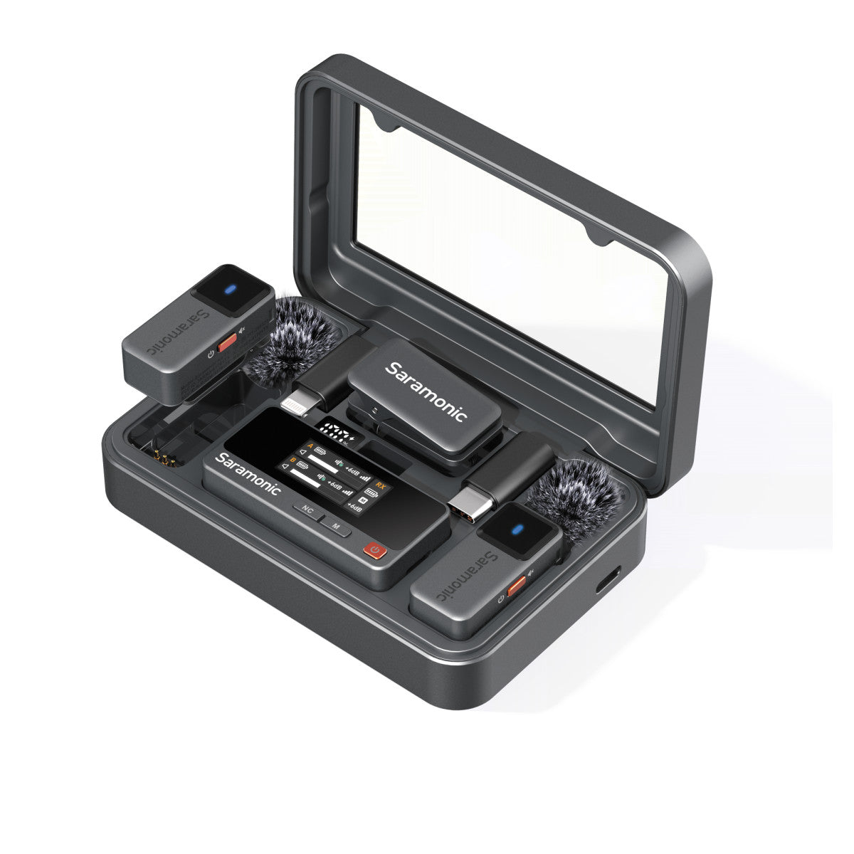 Air | 2-Person Mini Wireless Clip-On Mic System w/ Lavaliers for Cameras, Mobile Devices & Computers | The LA Firm 