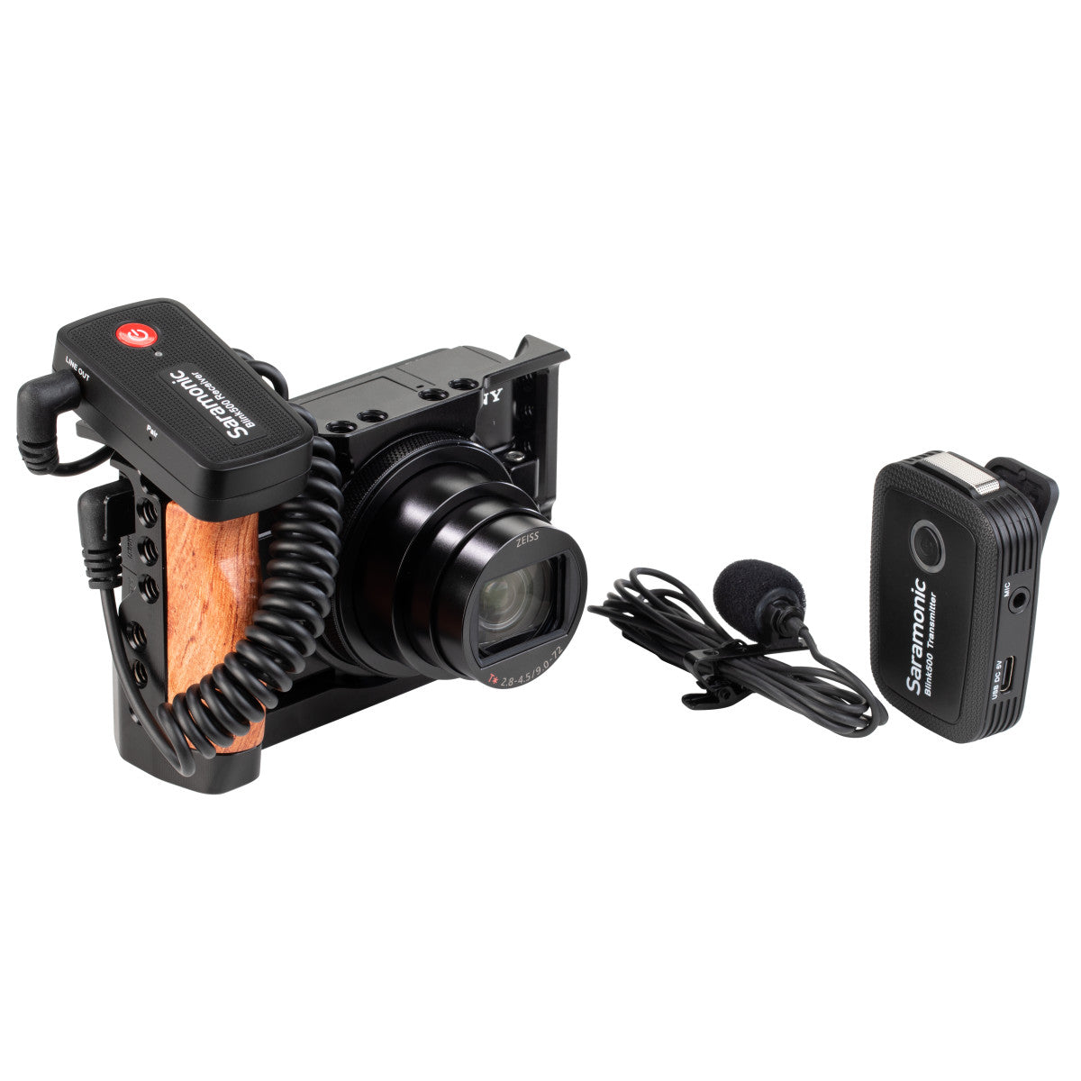 Blink 500 B1 Wireless Clip-On Mic System with Lavalier & Dual Receiver for Cameras & Mobile Devices | The LA Firm 