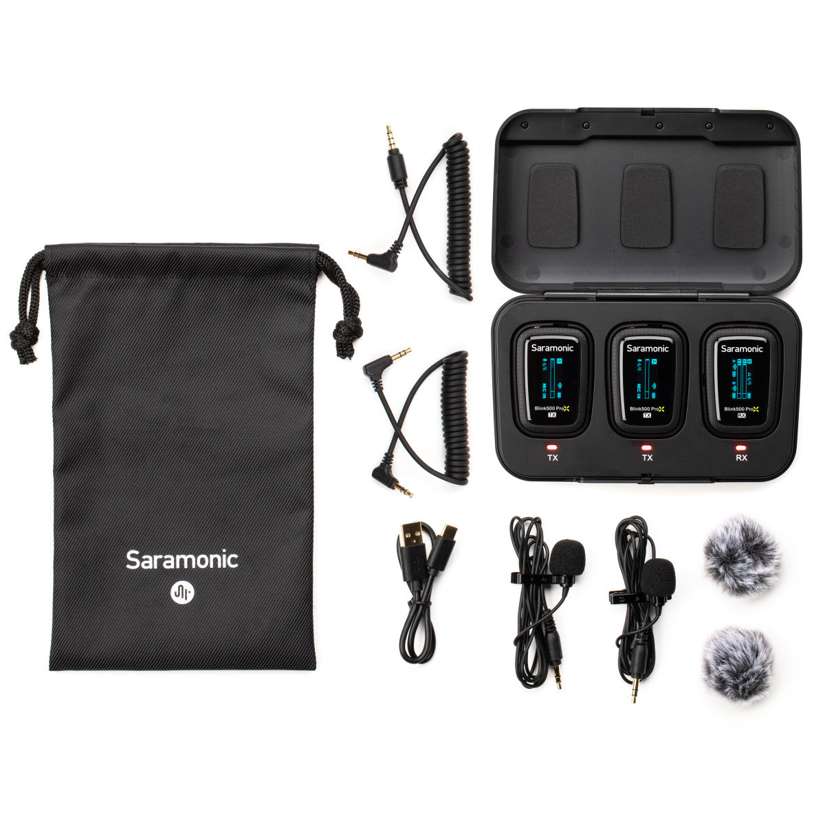 Blink 500 ProX B2 2-Person Wireless 2.4GHz Clip-On Microphone System with Lavaliers | The LA Firm 