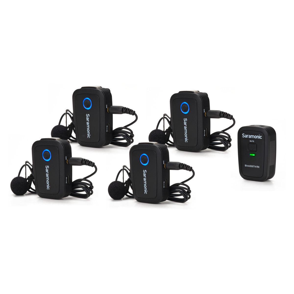 Blink 500 T4 4-Person Wireless Clip-On Microphone System with Lavaliers for Cameras & Mobile Devices | The LA Firm 