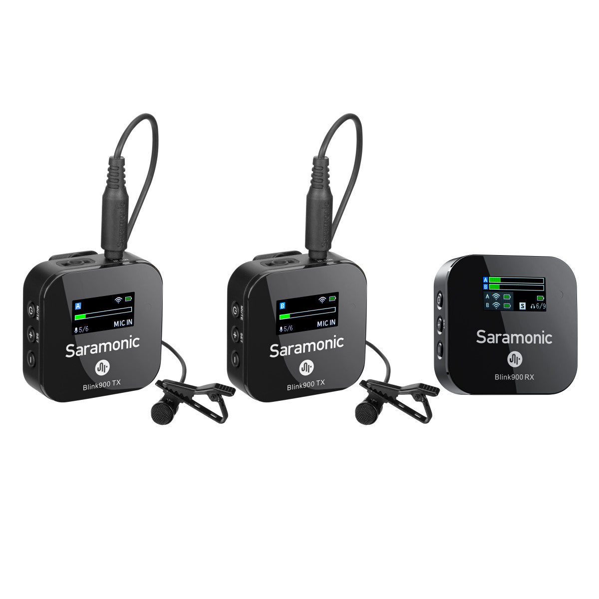 Blink 900 B2 2-Person Wireless Clip-On Mic System w/ Lavaliers & Charging Case for Cameras & Mobile | The LA Firm 
