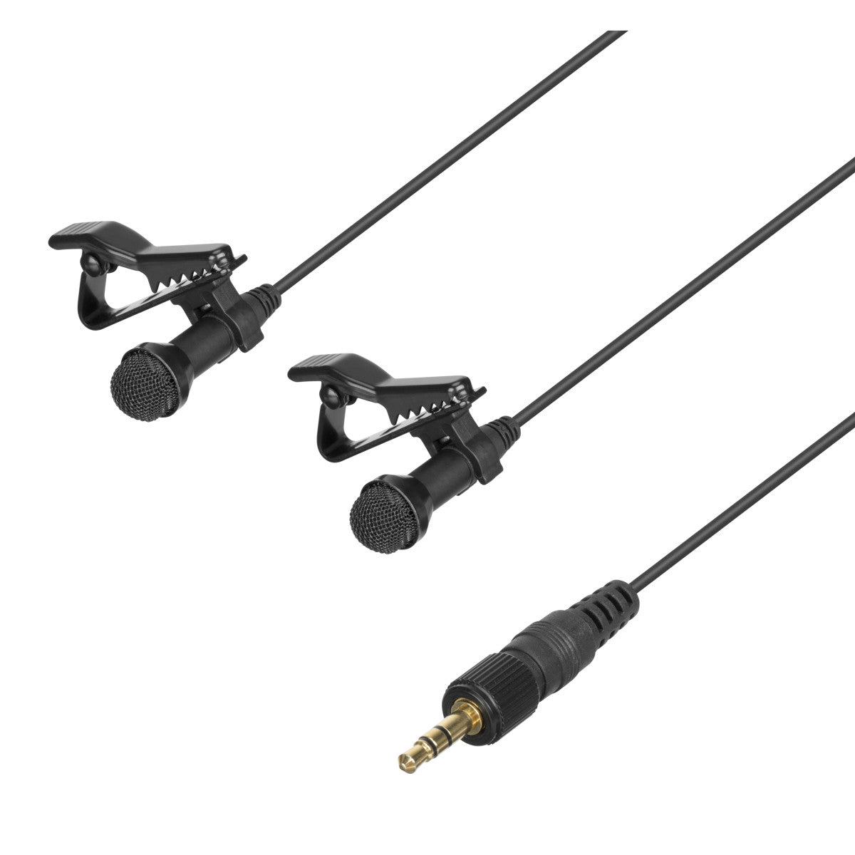 DK3A2 2-Person Dual Omni Lavalier w/ Locking 3.5mm TRS for Recorders, Transmitters, Cameras & More | The LA Firm 