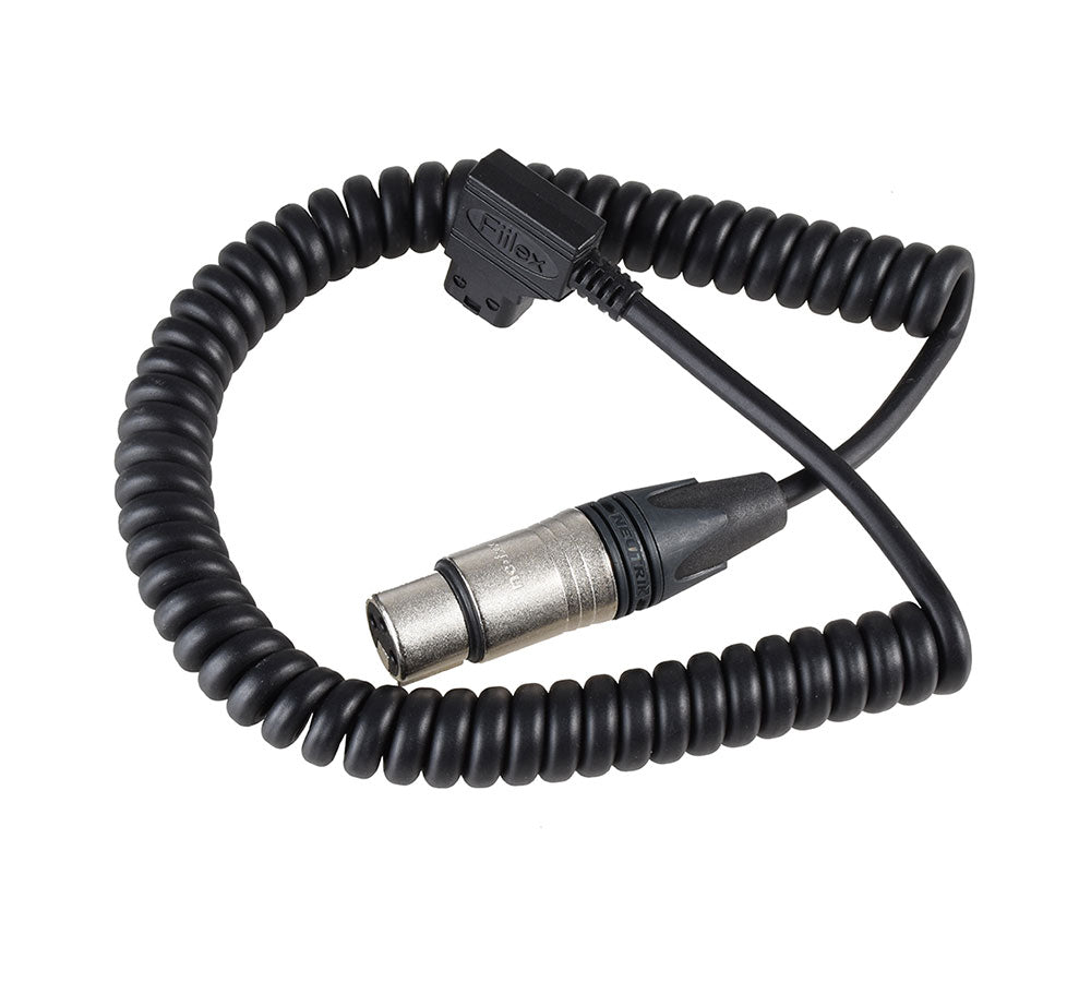 D-Tap Cable, 18" Curled, D-Tap to XLR-3 from www.thelafirm.com