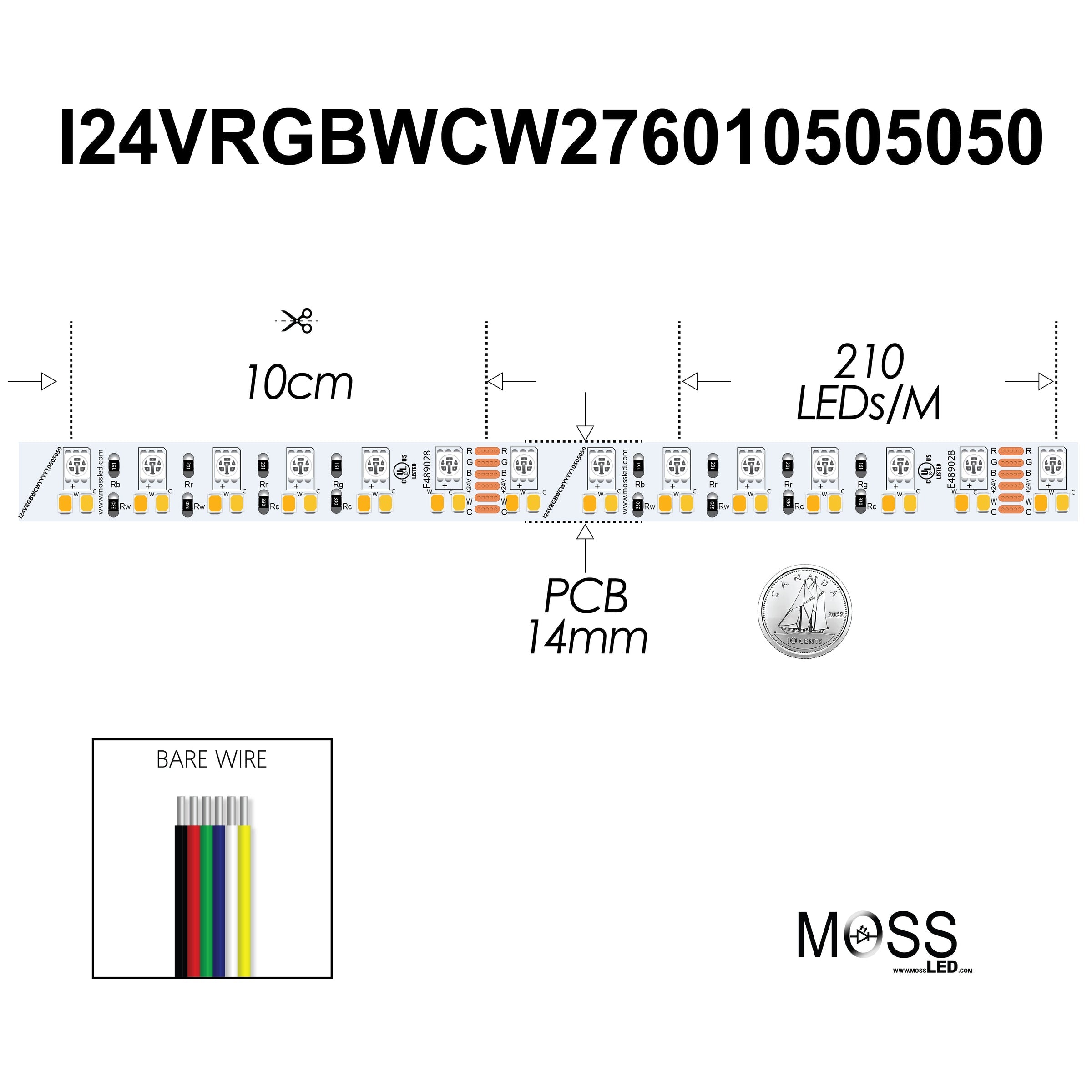 FlexLED 210 RGB+WW+CW 24V Bi-Colour (2700k - 6000k) 20MM Bare Wire from www.thelafirm.com