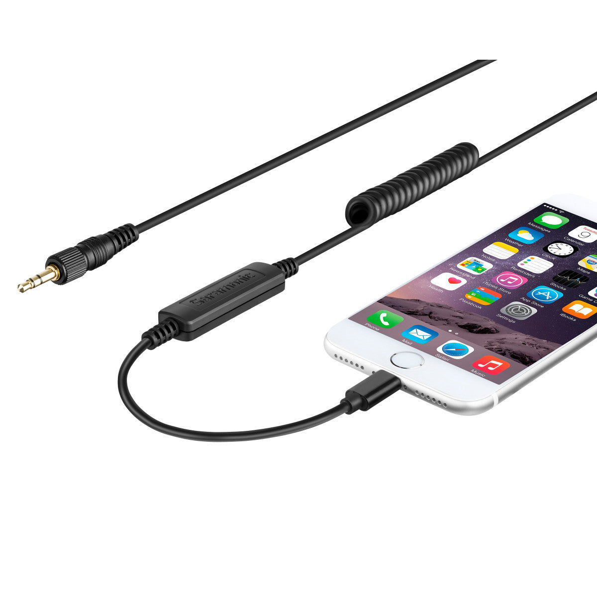 LC-C35 Locking 3.5mm TRS to MFi Certified Lightning Cable with A-to-D Converter for iPhone & iPad | The LA Firm 