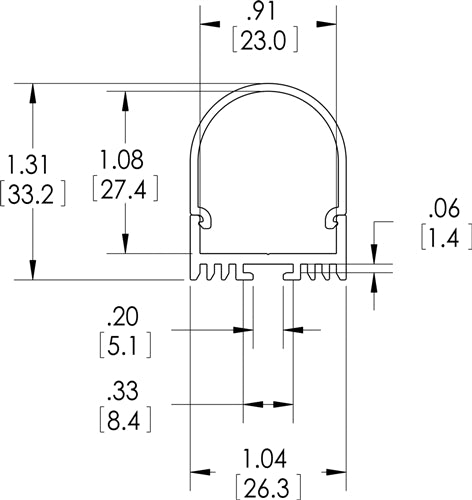 LiteStix, Half Round-X2, Double-Wide, 1 m from www.thelafirm.com