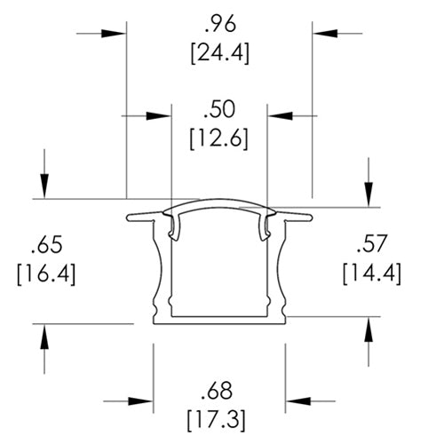 LiteStix, Tall Recessed, X1, Single-Wide, 1 m from www.thelafirm.com