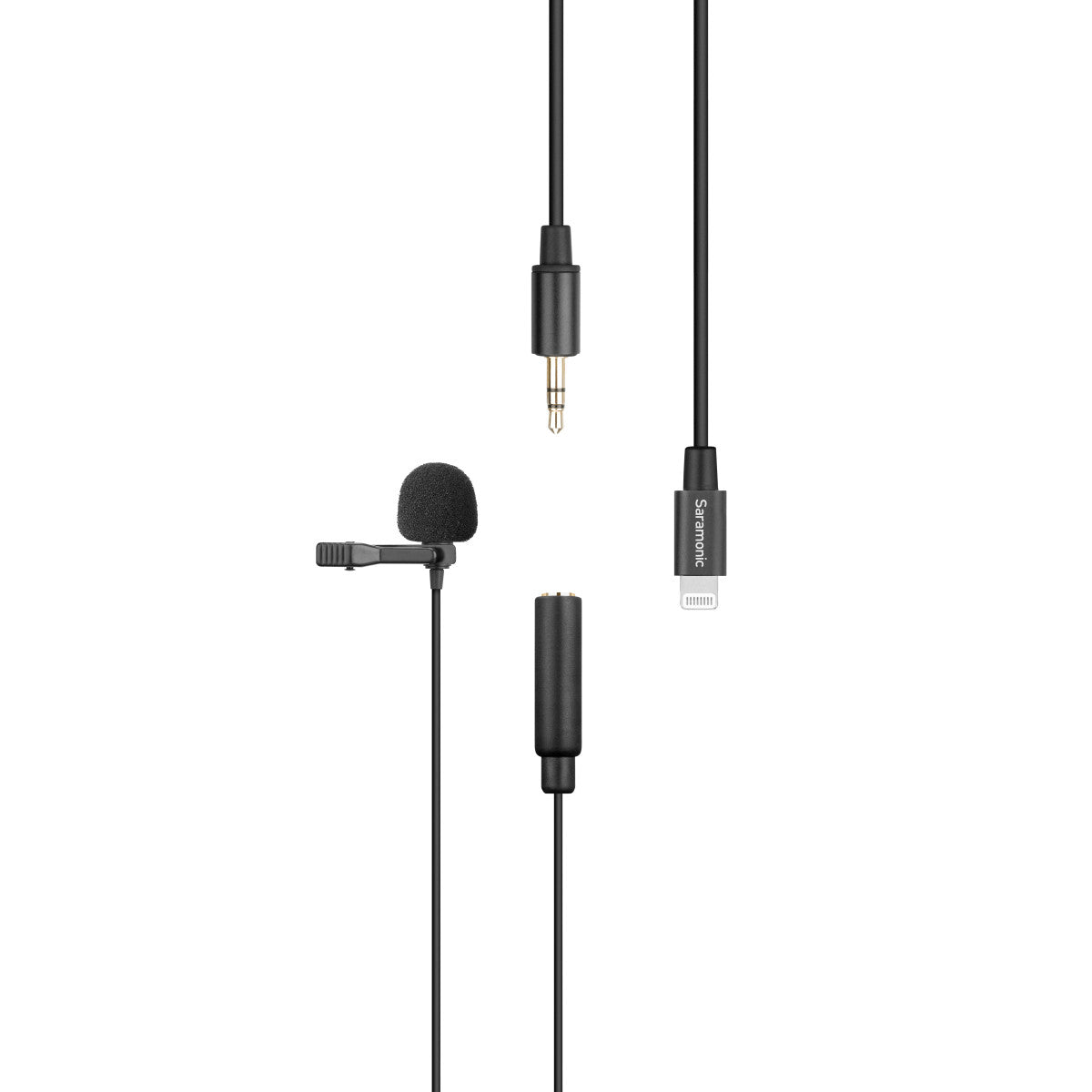 LavMicro U1B Clip-On Lavalier Microphone with 19.7' (6m) Cable & Lightning Adapter for iPhone & iPad | The LA Firm