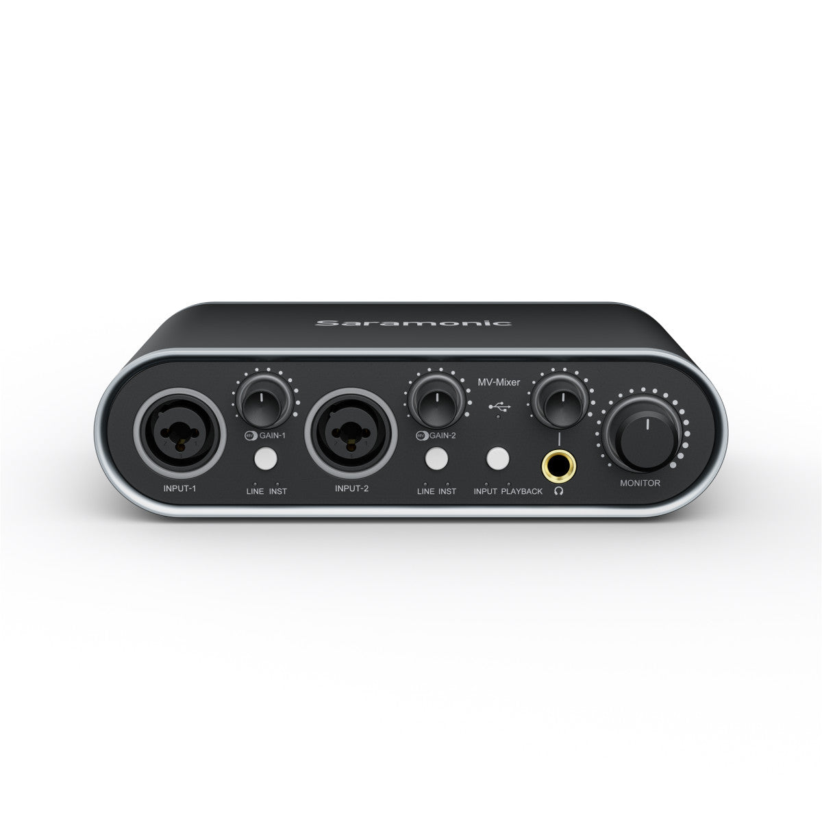 MV-Mixer 2-Channel 24-bit/192kHz Audio Interface for Mac & Windows with 2x XLR-1/4” Combo Inputs for Mic, Instrument & Line Signals | The LA Firm