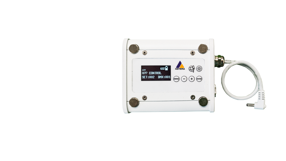 PowerStation with built-in battery for FP5 integrated airline track, can be used as a remote display to program NYX Bulb, comes with 48VDC, 0.5A PSU. from www.thelafirm.com