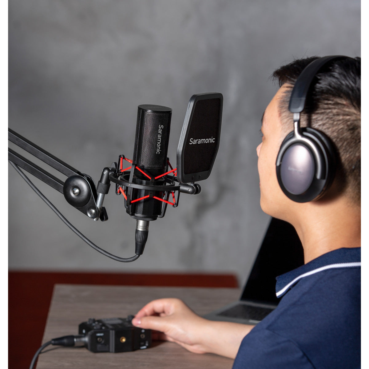 SR-BV4 Supercardioid Large-Diaphragm Condenser Microphone with Shock Mount & Pop Filter | The LA Firm 