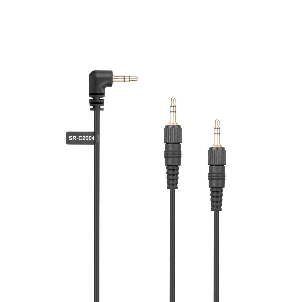 SR-C2004 Dual Locking 3.5mm TRS to Right-Angled 3.5mm TRS Y Cable for Wireless Receivers, Mics, More | The LA Firm 