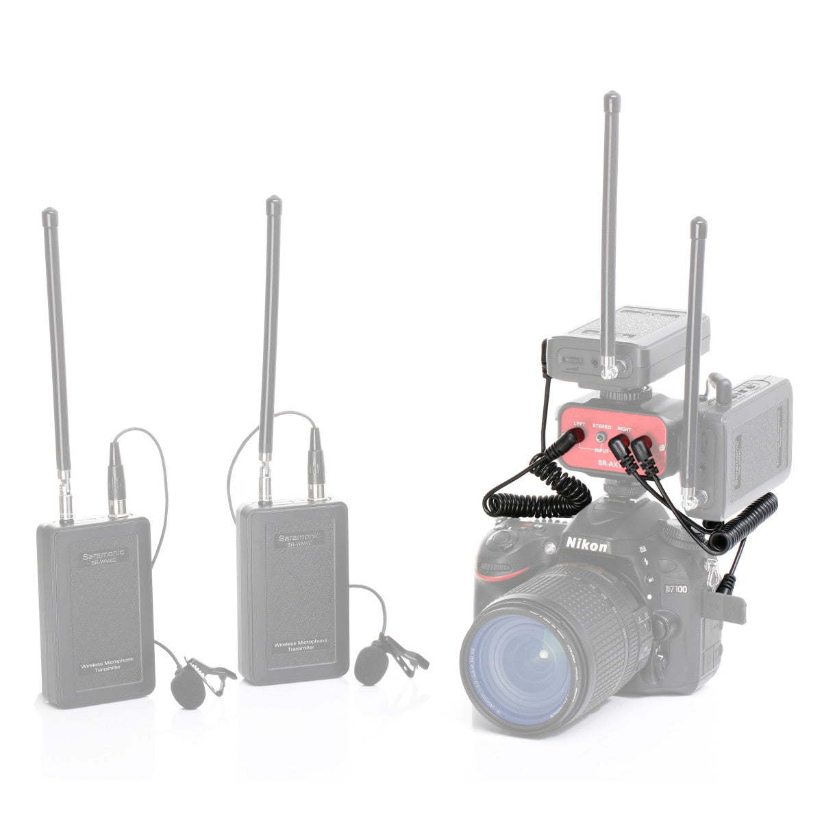 SR-CS350 2-Pack of 6" Right-Angle Coiled 3.5mm TRS Cables for Wireless, Microphones, Mixers & More | The LA Firm 