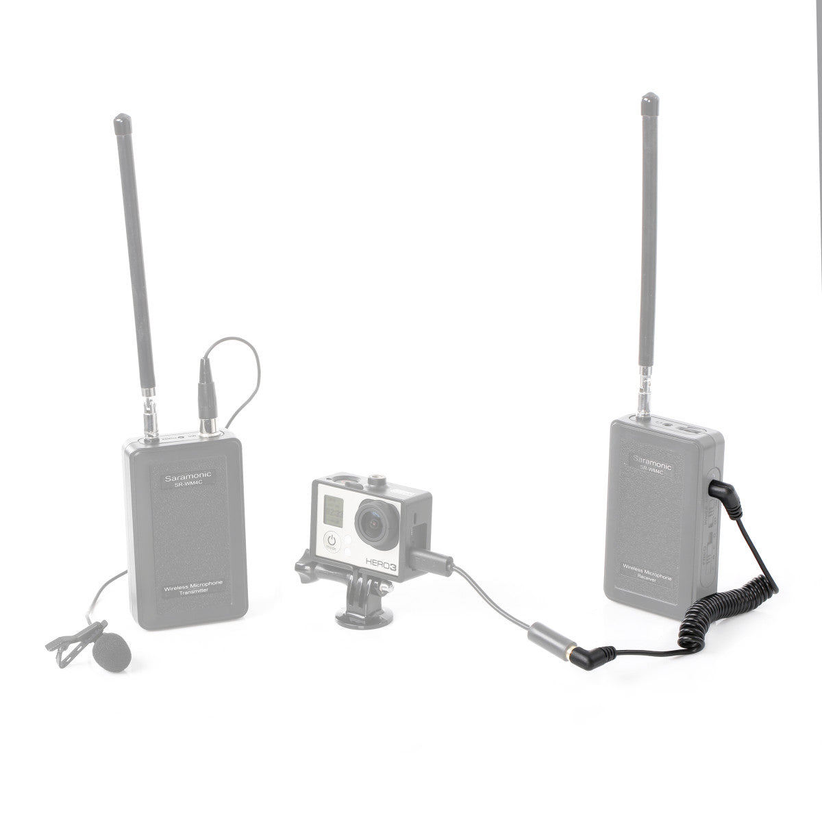 SR-CS350 2-Pack of 6" Right-Angle Coiled 3.5mm TRS Cables for Wireless, Microphones, Mixers & More | The LA Firm 