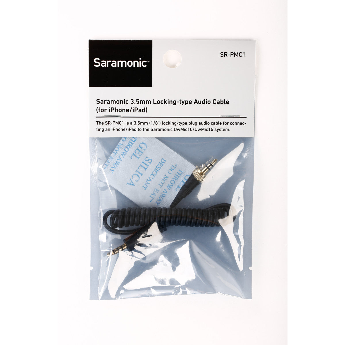 SR-PMC1 Locking 3.5mm TRS Male to 3.5mm TRRS Male Mic & Wireless Out Cable for Mobile & Computers | The LA Firm 