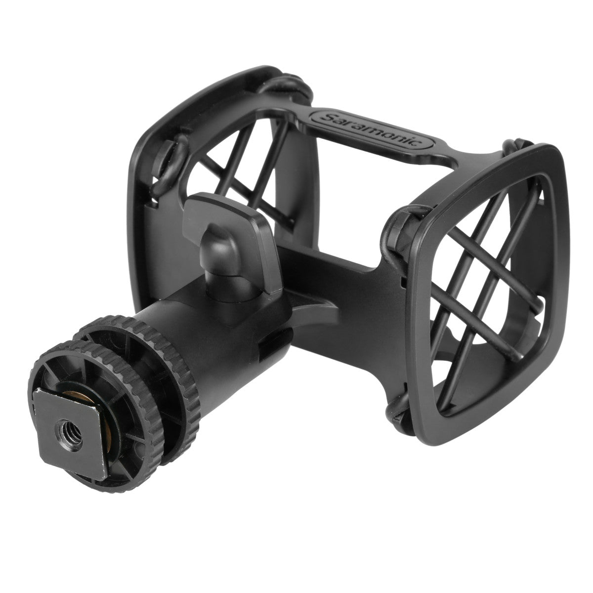 SR-SMC10 Professional Shock Mount for Shotgun Mics (15-31mm) w/ Shoe, 1/4", 3/8" & 5/8" Mounting | The LA Firm 