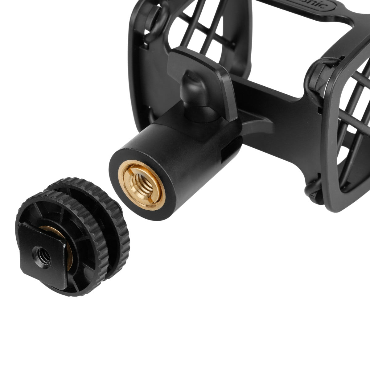 SR-SMC10 Professional Shock Mount for Shotgun Mics (15-31mm) w/ Shoe, 1/4", 3/8" & 5/8" Mounting | The LA Firm 