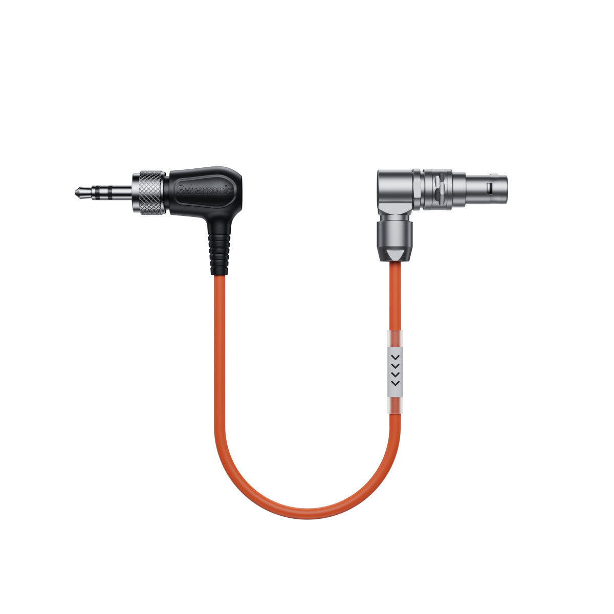 SR-TRS-C05 | Right-Angle 5-Pin LEMO Male (Reverse) to Locking 3.5mm TRS Timecode Cable | The LA Firm 