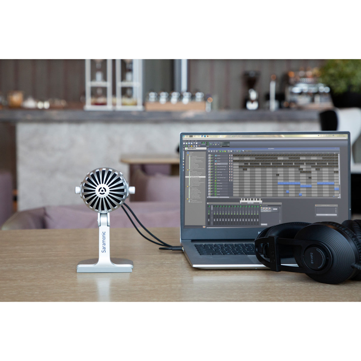 SmartMic MTV550 Large Diaphragm Desktop Studio Mic w/ 5 Modes & HP Out for Computers, iOS & Android | The LA Firm 