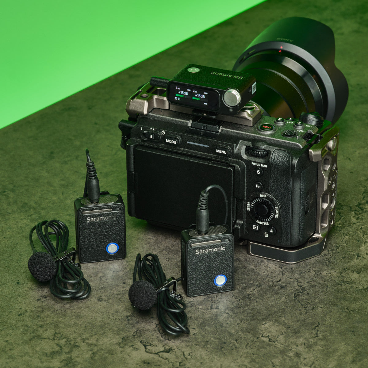 Ultra | Universal Dual Wireless Mic System with 32-bit Recording, Timecode, Noise Cancelling & Lavs | The LA Firm 