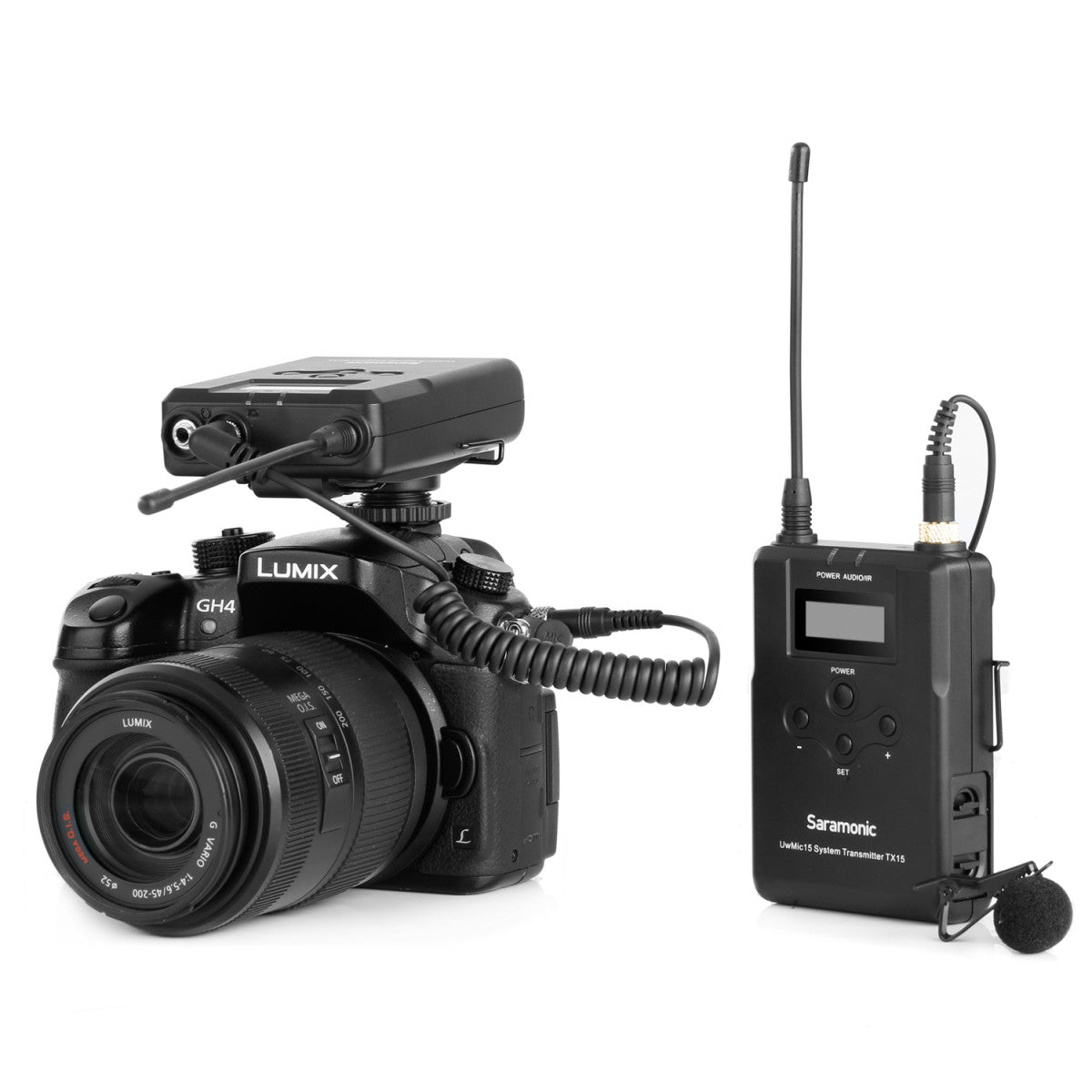 UwMic15 16-Ch UHF Wireless Lavalier Microphone System w/ Portable Camera-Mountable Wireless Receiver | The LA Firm 