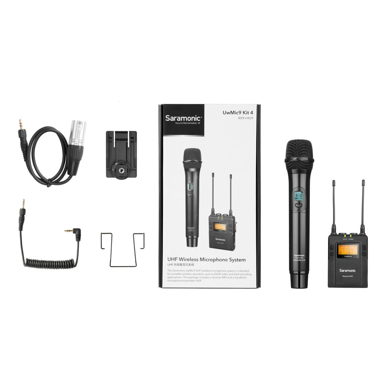UwMic9 RX9+HU9 UHF Wireless Handheld Mic System w/ Portable Dual-Channel Camera-Mount Receiver | The LA Firm 