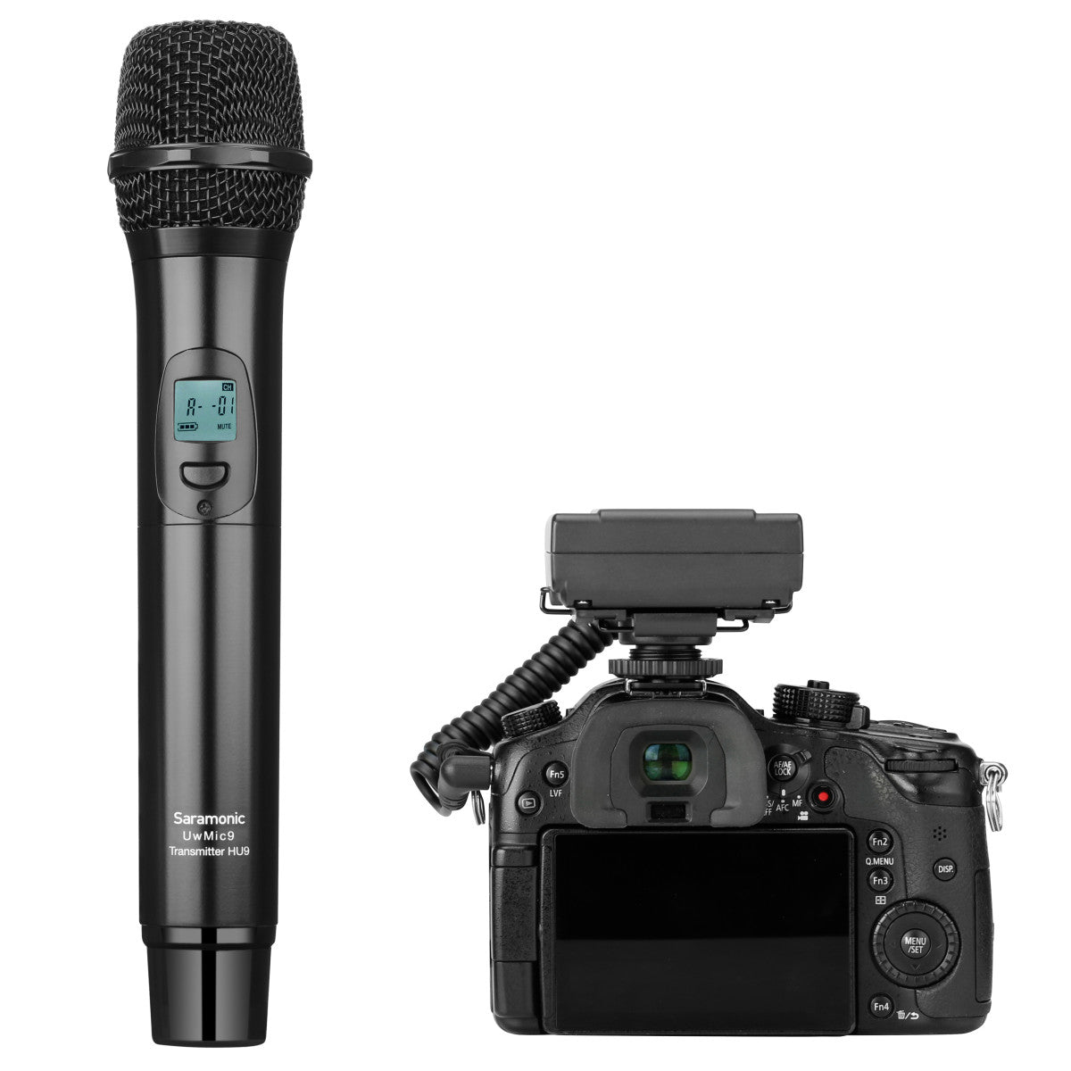UwMic9 RX9+HU9 UHF Wireless Handheld Mic System w/ Portable Dual-Channel Camera-Mount Receiver | The LA Firm 