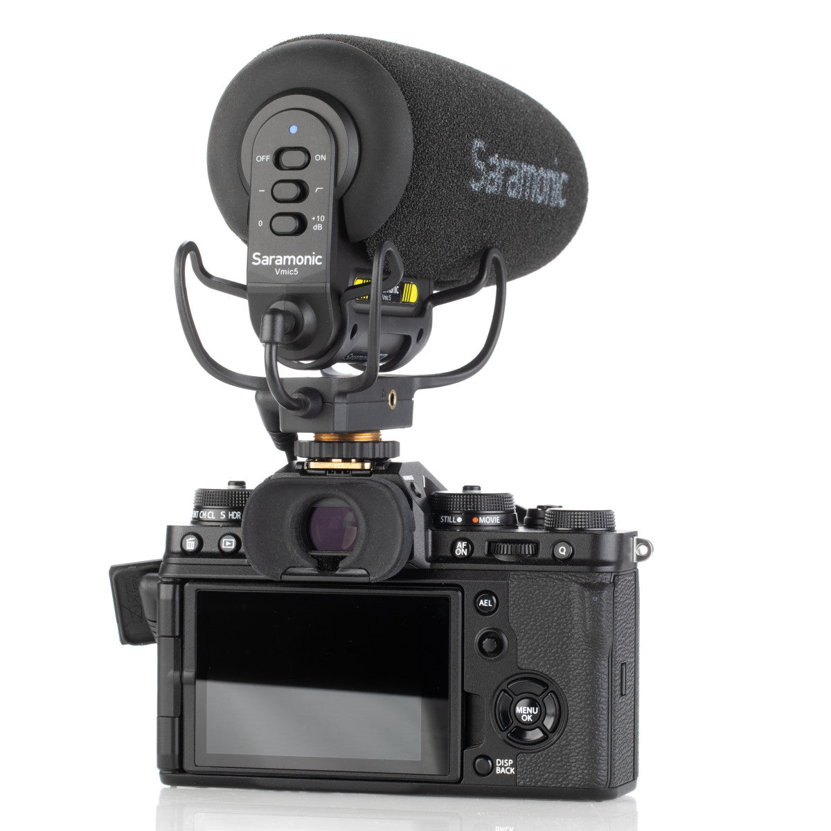 Vmic5 On-Camera Supercardioid Shotgun Mic w/ Headphone Out, Furry Windscreen, 150hr Battery & More | The LA Firm 