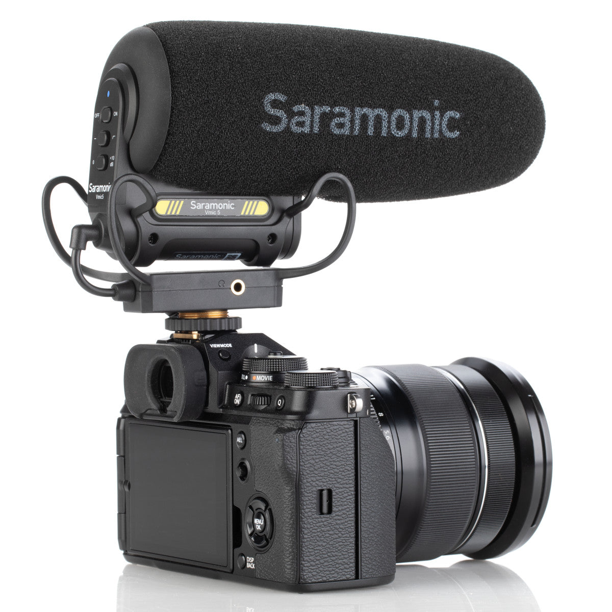 Vmic5 On-Camera Supercardioid Shotgun Mic w/ Headphone Out, Furry Windscreen, 150hr Battery & More | The LA Firm 