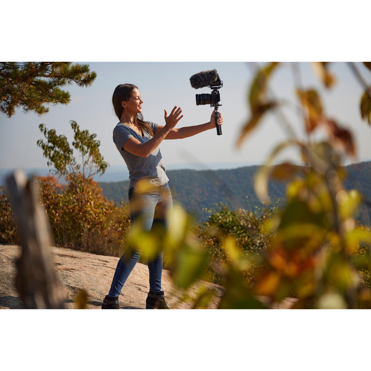 Vmic5 On-Camera Supercardioid Shotgun Mic w/ Headphone Out, Furry Windscreen, 150hr Battery & More | The LA Firm 