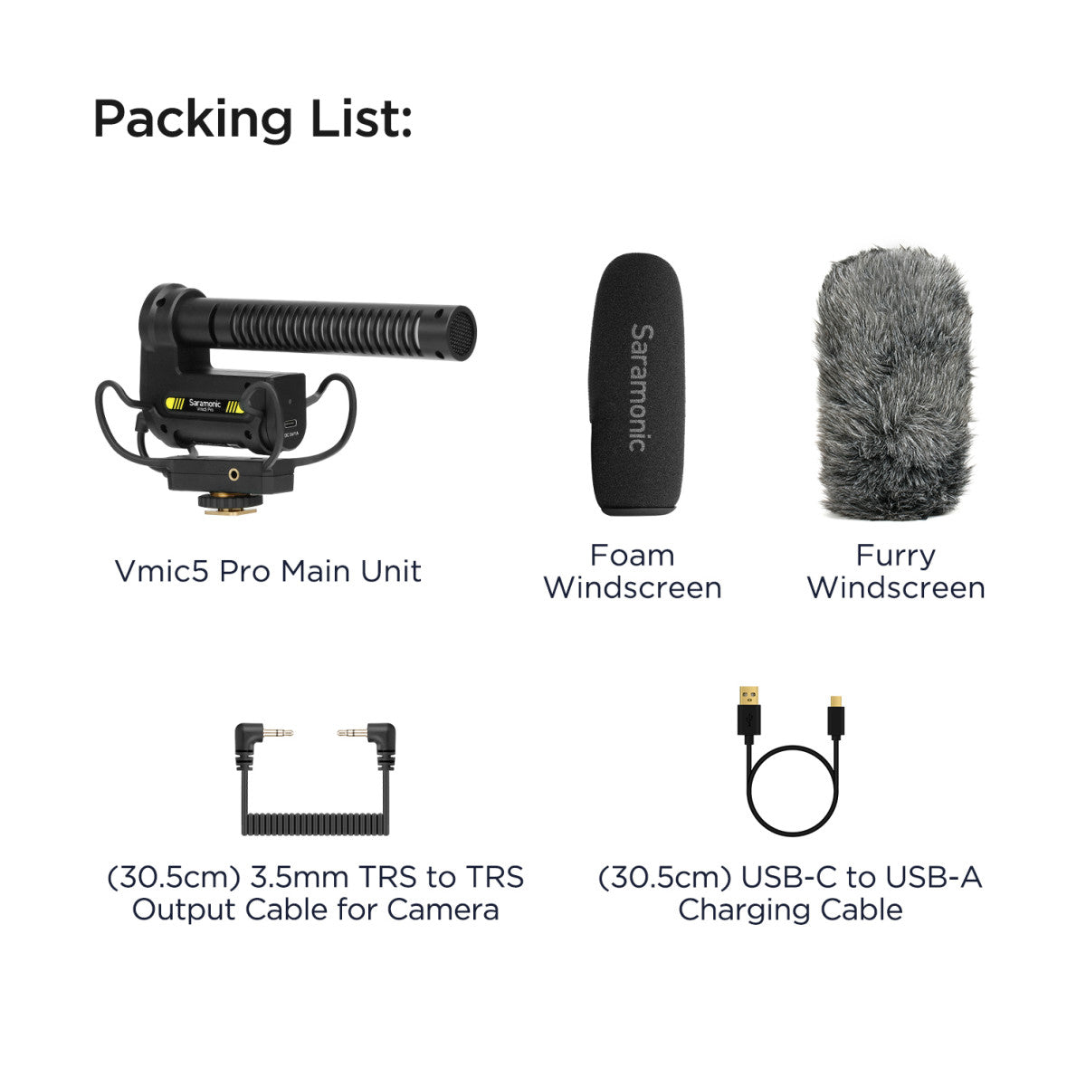 Vmic5 Pro On-Camera Supercardioid Shotgun w/ Advanced Sonic Controls, HP Out, Furry Windscreen, More | The LA Firm 