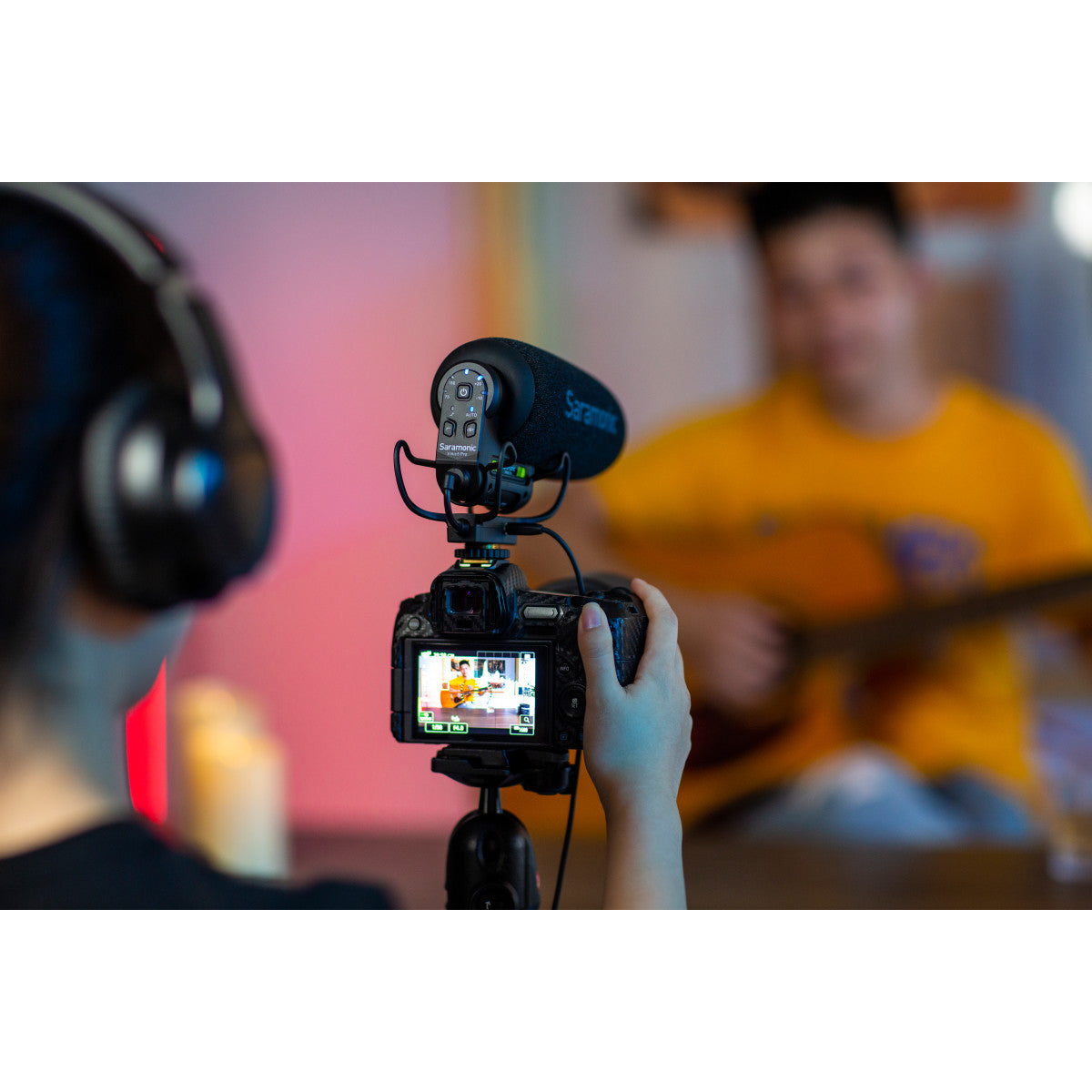 Vmic5 Pro On-Camera Supercardioid Shotgun w/ Advanced Sonic Controls, HP Out, Furry Windscreen, More | The LA Firm 